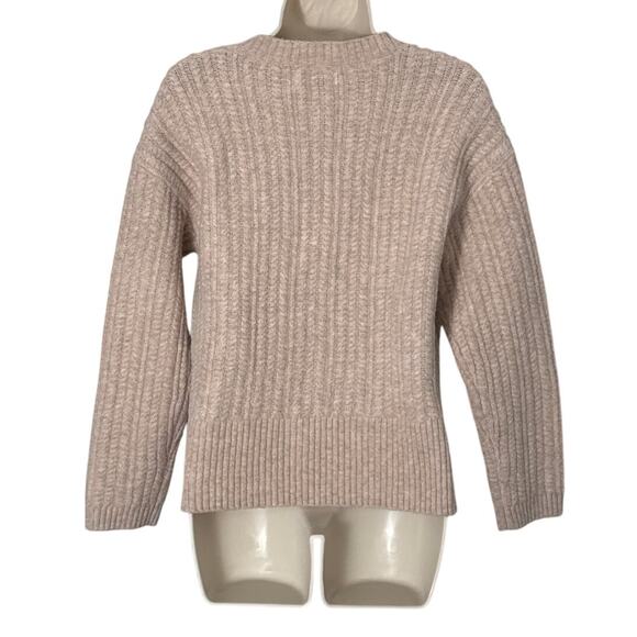 Nine West Chain Shine Sweater Oatmeal Heather Size S - Picture 2 of 8
